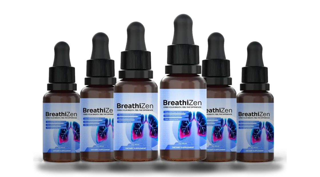 BreathiZen six-bottle kit, 6 amber glass bottles